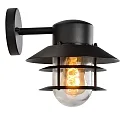Lucide outdoor wall luminaire ZICO round, direct E27 IP44, black dimmable