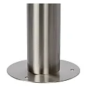 Lucide outdoor floor lamp ZICO round, direct E27 IP44, chrome matt dimmable