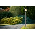 Lucide Outdoor Standleuchte ZICO, IP44, E27, Landhausstil modern, Echtglas klar / Aluminium, schwarz