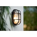 Lucide Outdoor Wandleuchte DUDLEY, 1xE27, IP65, oval, schwarz