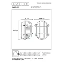 Lucide Outdoor Wandleuchte DUDLEY, 1xE27, IP65, oval, schwarz