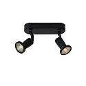 LED Deckenstrahler JASTER, GU10, 2x5W, 2700K, schwarz