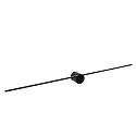 LED Wandaufbau-Spiegelleuchte MIZAR, IP44, 90cm, 11W 2700K 460lm 120°, schaltbar, schwarz