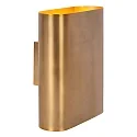 Lucide wall luminaire OVALIS up / down E14 IP20, gold matt, brass dimmable