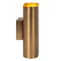 Lucide wall luminaire OVALIS up / down E14 IP20, gold matt, brass dimmable
