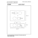 Lucide wall luminaire OVALIS up / down E14 IP20, gold matt, brass dimmable