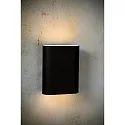Lucide wall luminaire OVALIS 2 flames, oval E14 IP20, black