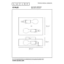 Lucide wall luminaire OVALIS 2 flames, oval E14 IP20, black