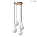 Lucide pendant luminaire CINZIA 4 flames E27 IP20, black, white dimmable