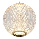 Lucide pendant luminaire CINTRA square IP20, gold matt, brass, transparent 