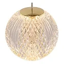 Lucide pendant luminaire CINTRA square IP20, gold matt, brass, transparent 