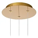 Lucide pendant luminaire CINTRA round IP20, gold matt, brass, transparent 