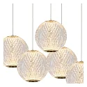 Lucide LED Pendelleuchte CINTRA, Ø 32 cm, 1x21W, 2700K, transparent