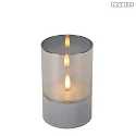 Lucide table lamp VELAS set of 3 IP20, grey, smoky colour 