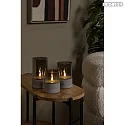 Lucide table lamp VELAS set of 3 IP20, grey, smoky colour 