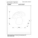 Lucide Tischleuchte FUNGO, 1xE14, schwarzchrom