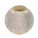 Lucide battery table lamp CINTRA 9 IP20, gold matt, brass, transparent dimmable