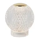 Lucide battery table lamp CINTRA 9 IP20, gold matt, brass, transparent dimmable