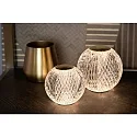 Lucide LED Akku Tischleuchte CINTRA, Ø 9 cm, 1x1,5W, 3000K, dimmbar, transparent