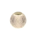 LED Akku Tischleuchte CINTRA, Ø 11 cm, 1x2W, 3000K, dimmbar, transparent