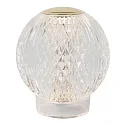 Lucide LED Akku Tischleuchte CINTRA, Ø 11 cm, 1x2W, 3000K, dimmbar, transparent