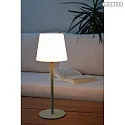 Lucide battery table lamp TYON with USB connection, with touch dimmer IP65, green, mat dimmable