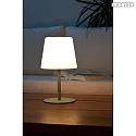 Lucide battery table lamp TYON with USB connection, with touch dimmer IP65, green, mat dimmable