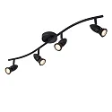 Lucide spot CARO 4 flames GU10 IP20, black