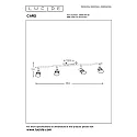 Lucide spot CARO 4 flames GU10 IP20, black