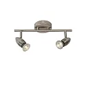 LED Deckenstrahler CARO, GU10, 2x5W, 2700K, Chrom matt