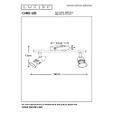 Lucide LED Deckenstrahler CARO, GU10, 2x5W, 2700K, Chrom matt
