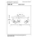 Lucide LED Deckenstrahler CARO, Ø 31 cm, GU10, 3x5W, 2700K, weiß