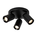 Deckenstrahler PUNCH, Ø 21 cm, 3xGU10, schwarz