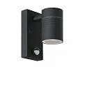 LED Outdoor Wandstrahler ARNE, Ø 6,3 cm, GU10, 1x5W, 2700K, IP44 - 6,3 x 12 x 16,3cm, schwarz