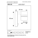 Lucide LED Outdoor Wandstrahler ARNE, Ø 6,3 cm, GU10, 1x5W, 2700K, IP44 - 6,3 x 12 x 16,3cm, schwarz