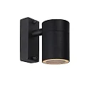 LED Outdoor Wandstrahler ARNE, Ø 6,3 cm, GU10, 1x5W, 2700K, IP44 - 6,3 x 12 x 11,5cm, schwarz
