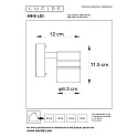 LED Outdoor Wandstrahler ARNE, Ø 6,3 cm, GU10, 1x5W, 2700K, IP44 - 6,3 x 12 x 11,5cm