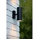 wall luminaire ARNE LED 2 flames, round GU10 IP44, chrome matt