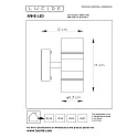 wall luminaire ARNE LED 2 flames, round GU10 IP44, chrome matt