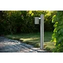 LED Outdoor Pollerleuchte ARNE, Ø 6,3 cm, GU10, 1x5W, 2700K, IP44, Chrom matt