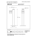 Lucide LED Outdoor Pollerleuchte ARNE, Ø 6,3 cm, GU10, 1x5W, 2700K, IP44, schwarz