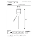 Lucide gorund spike luminaire ARNE LED round, with plug GU10 IP44, chrome matt