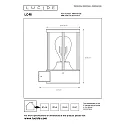 Lucide wall luminaire LORI cylindrical E27 IP44, anthracite