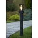 Lucide bollard lamp LORI cylindrical E27 IP44, anthracite