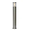 Pollerleuchte FEDOR, IP44, zylindrisch, 79cm, E27, PVC klar / Stahl, chrom matt
