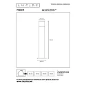Lucide Pollerleuchte FEDOR, IP44, zylindrisch, 79cm, E27, PVC klar / Stahl, schwarz matt