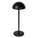 Lucide battery table lamp JOY with USB connection, with touch dimmer IP54, mat, black dimmable