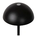 Lucide battery table lamp JOY with USB connection, with touch dimmer IP54, mat, black dimmable