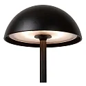 Lucide battery table lamp JOY with USB connection, with touch dimmer IP54, mat, black dimmable