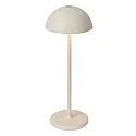 Lucide battery table lamp JOY with USB connection, with touch dimmer IP54, mat, white dimmable